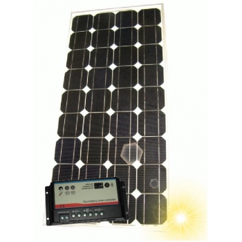 KIT Pannello Fotovoltaico 100W + Regolatore 10A Regduo Camper