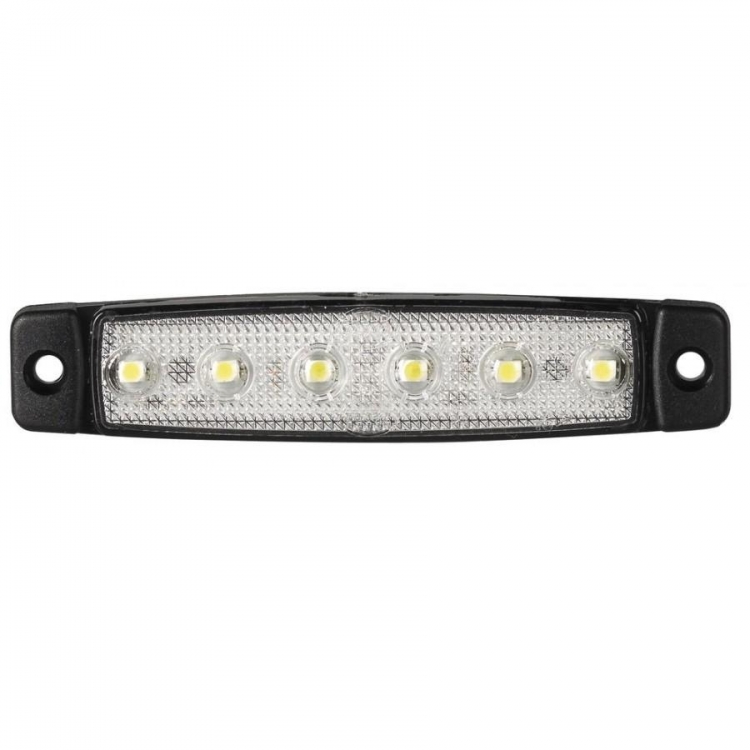 Seitenmarkierungsleuchte 6 weiße LED 24 V, zugelassen für LKW-Anhänger