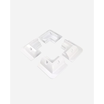 3 - Coins porte-modules solaires pour camping-cars
en ABS blanc 4 pièces