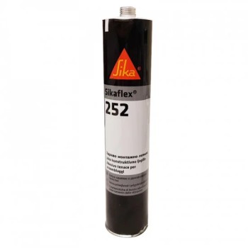 3 - SikaFlex 252 Colle polyuréthane Mastic Blanc Support de camping-car
