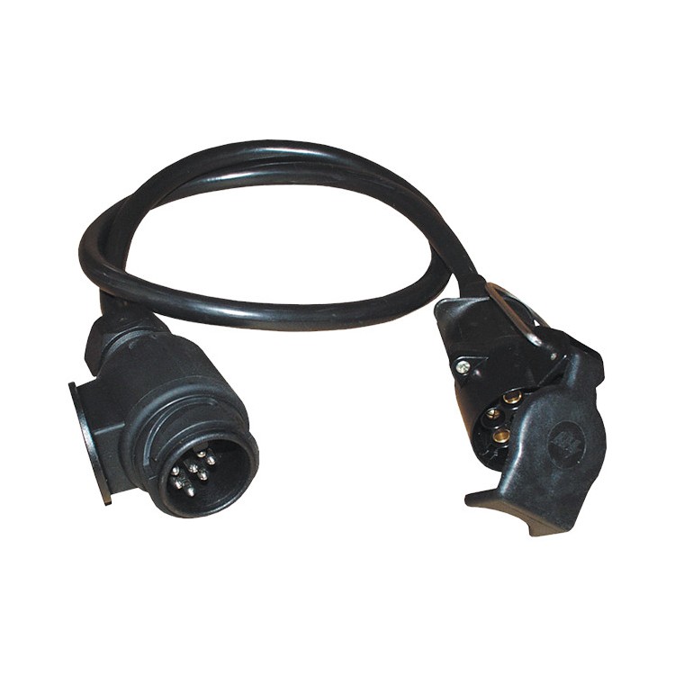 1 - Plugue de 13 pinos para soquete de 7 pinos CBE R411 Adaptador de caravana