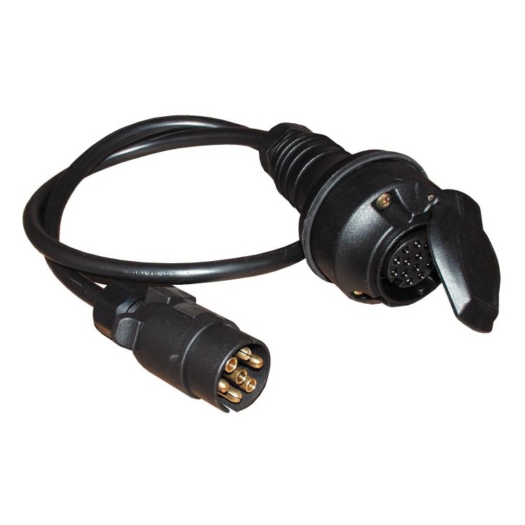 1 - Adapter 7 Pin Plug to 13 Pin Socket CBE R409 Caravan Trailer