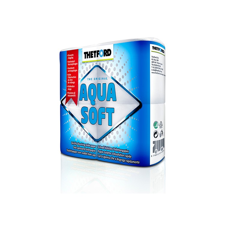 1 - Papel Higiénico Aqua Soft para WC Químico Camper Boat ThetFord