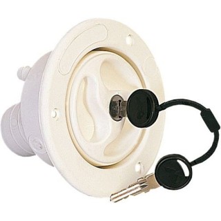 1 - Camper Water Filler Nozzle with White Cap + Key