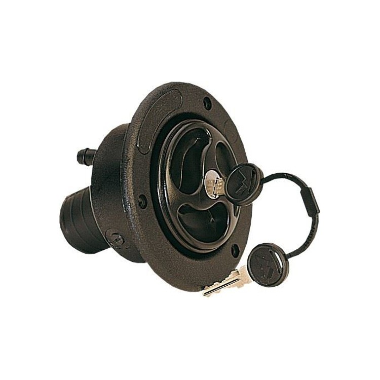 1 - Pescoço de enchimento de água Camper com tampa preta + chave