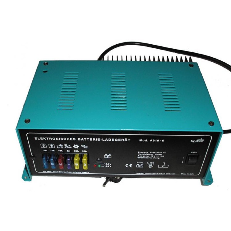 1 - Chargeur de batterie au plomb GEL 12V 10A CBE A910-6 pour camping-car et bateau