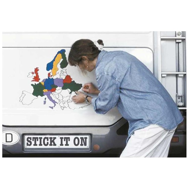 1 - Zelfklevende Europese kaart voor campers Kaart van Europa