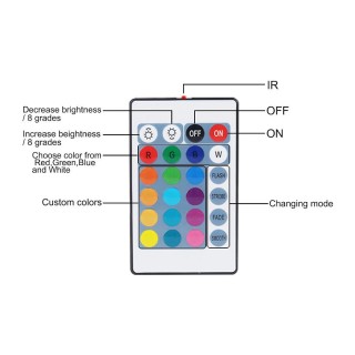 2 - RGB-controller 12VDC 6A Afstandsbediening 24 toetsen VT-2401 SKU-3304