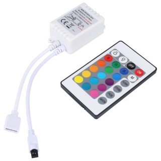 3 - Centralina RGB Controller12VDC 6A Telecomando 24 Tasti VT-2401 SKU-3304