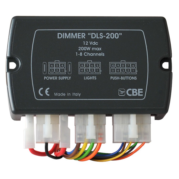1 - Dimmer Variatore CBE DLS-200 8 Canali 200W per Luci LED Alogene Camper