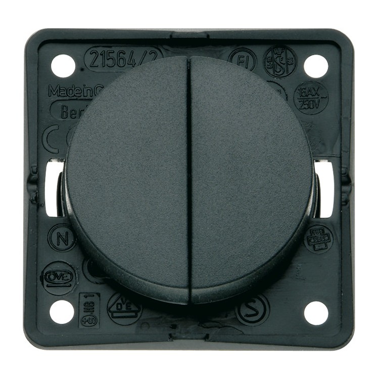 1 - Double grand interrupteur unipolaire 12V CBE Berker BMC2N Camper