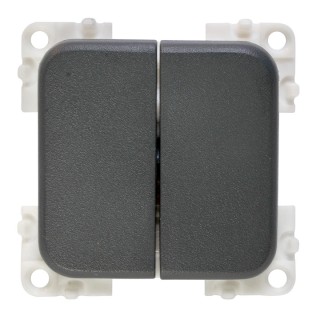 1 - Doppio Interruttore Unipolare Grande 12V CBE MC2N Camper Barca