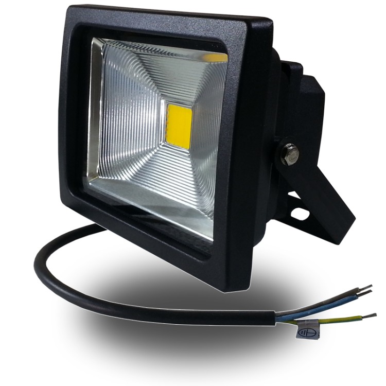 1 - Faro 20W LED 230V Luz Fría Exterior Grafito Negro 1600Lm