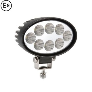1 - Phare additionnel LED 24W 12V 24V Homologué pour travaux tout-terrain