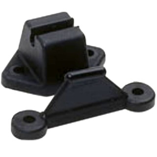 1 - Zwarte camperdeurstopper voor caravancamperdeur en externe opslag