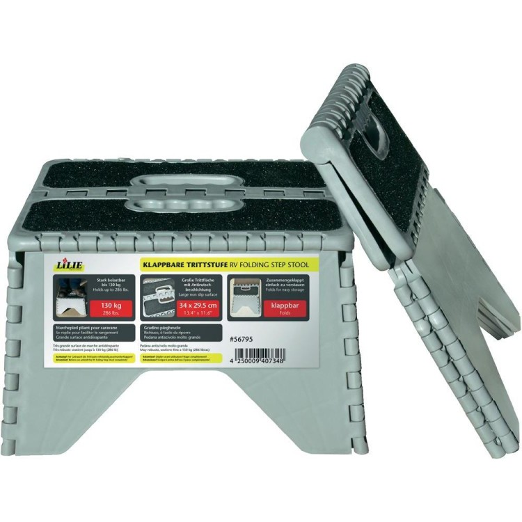 1 - Opvouwbare opstap voor campers en caravans 130 kg antislip