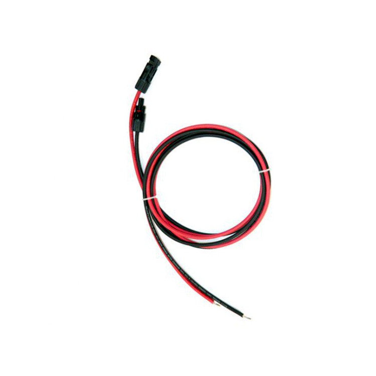 1 - KIT Par de Cabo Solar Vermelho Preto 4mm 5M Compatível com MC4 Fotovoltaico