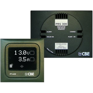 1 - 300 W CBE PRS300 Laderegler-KIT + CBE PT642 Camper-Display
