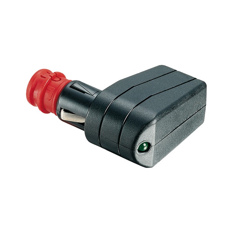 1 - Zigarettenanzünderstecker 12 V D12 und D21 CBE R419-90 abgewinkelt für Wohnmobil, Boot