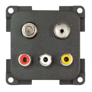 1 - Modul 3 Cinch-Buchsen + TV + SAT CBE MPRCA3TVS Camper Boat