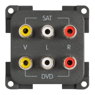 1 - Module 6 RCA-aansluitingen CBE MPRCA6 Auto Camper Bootcabine