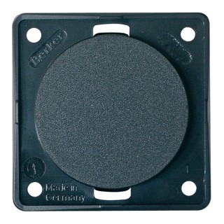 1 - Berker BMP Grey Empty Module Plug for Camper Sockets