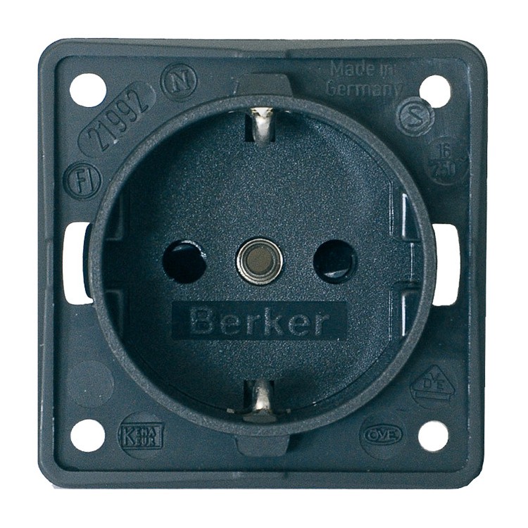 1 - Prise Schuko allemande 230V Berker CBE BMP22D Camping-car