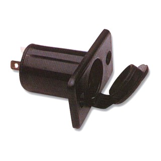 1 - Toma de encendedor de cigarrillos incorporada de 12 V para autocaravana con tapa de goma