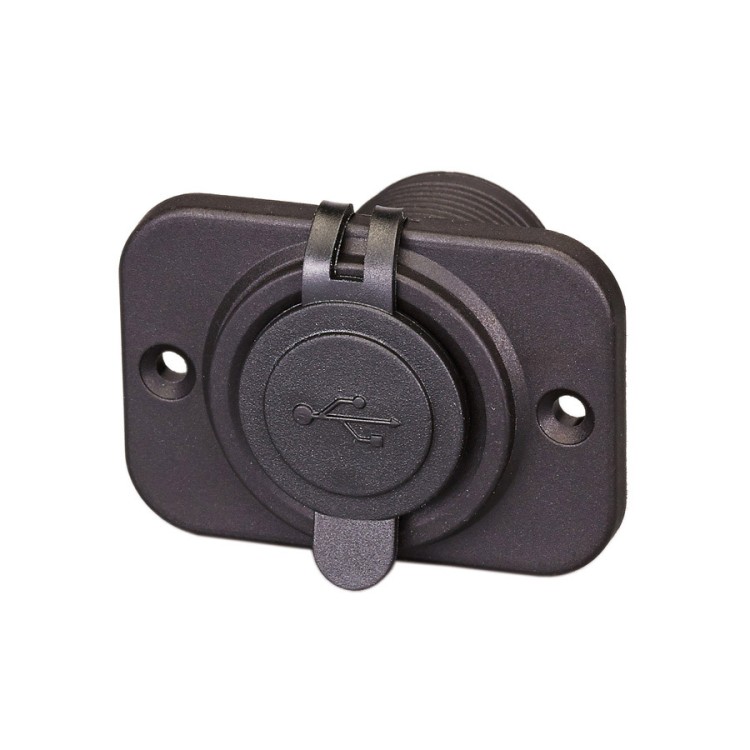 1 - Enchufe universal de montaje empotrado doble USB de 12 V para coche Camper Boat