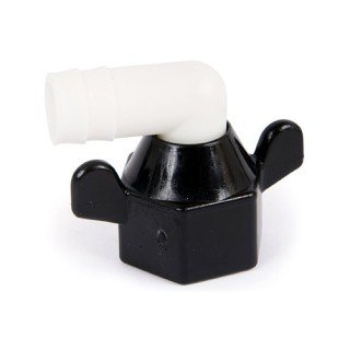 1 - Elleboogfitting 1/2 Nylon Burr Waterpomp Shurflo Camper