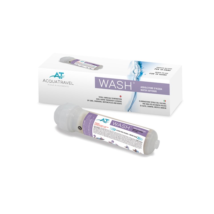 1 - AcquaTravel Wasfilter Waterontharder Antikalk Camper Boot Autowasstraat