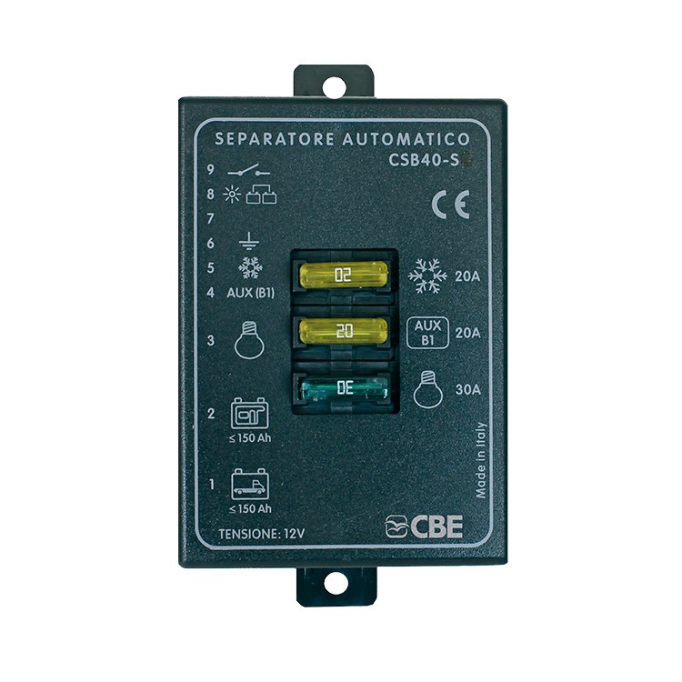 1 - Separador automático de bateria CBE CSB96/P Paralelizador Camper
