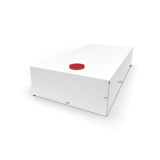 2 - Depósito de agua potable Camper 100 litros blanco 50 x 100 x h 20 cm