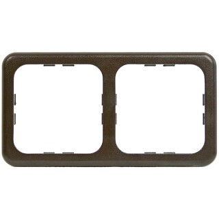 1 - Cornice 2 Moduli CBE MAC2P Marrone per Prese e Comandi Camper Barca