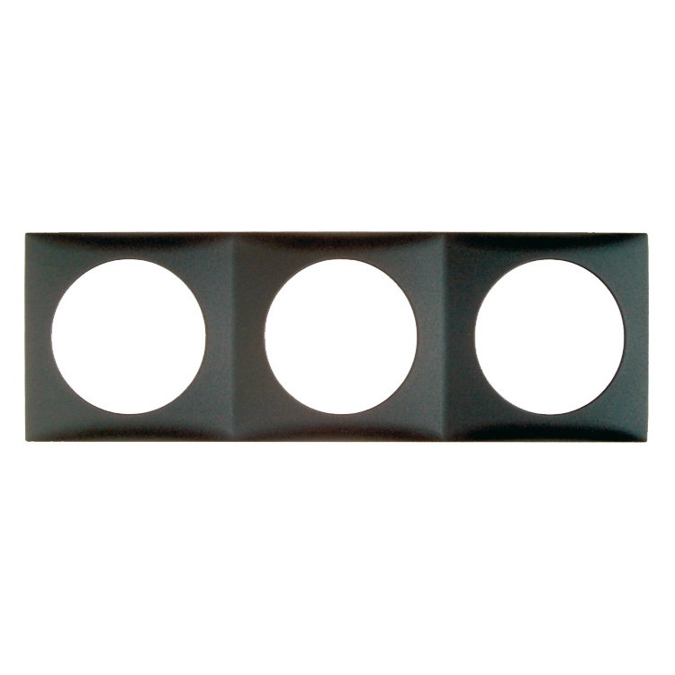 1 - Cornice Berker 3 Moduli BMAC3 Grigio per Prese e Comandi Camper Barca