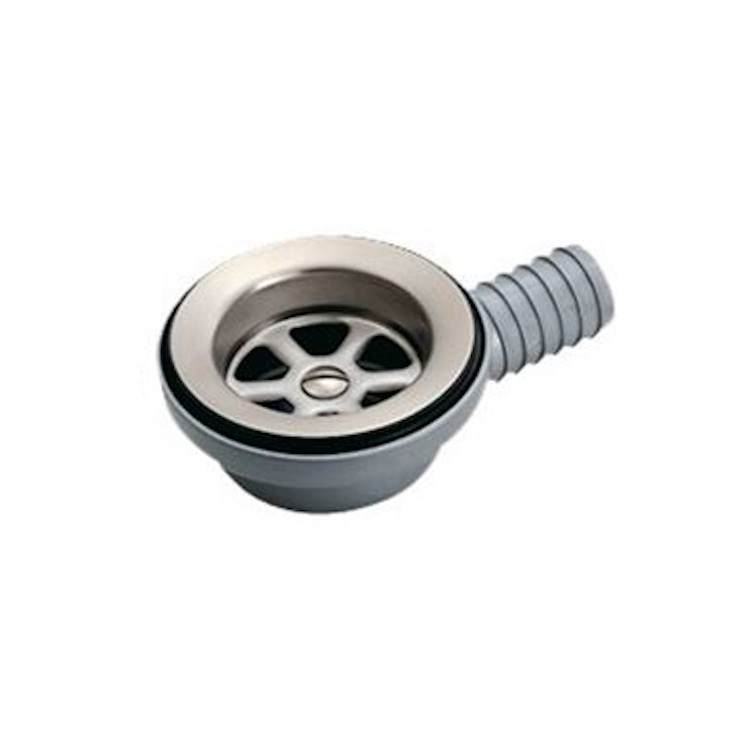 1 - Dreno de pia de cozinha Camper 90 para tubo de 25 mm LP1611 sem tampa