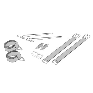 3 - Fiamma Tie Down S Bandes d'ancrage pour auvent Noir Camper Veranda