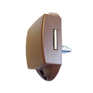 1 - Serrure à bouton-poussoir marron pour porte de garde-robe de camping-car 25 mm