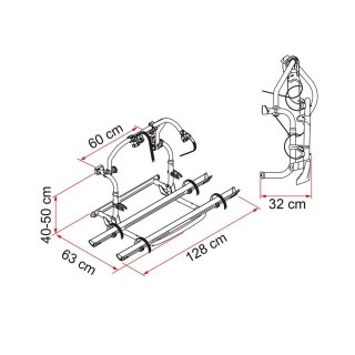 2 - Camper Bike Rack Fiamma Carry Bike PRO C 2 - 4 bikes black