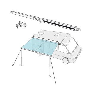 2 - Barra de tensão Fiamma Rafter para toldo de varanda de campista