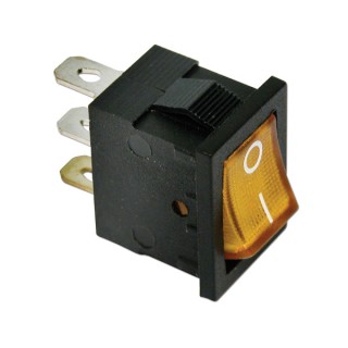 1 - Mini Interruttore luminoso 2 pos.20x13 mm 12V
