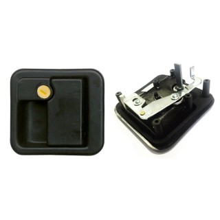 1 - Serrure FAP carrée noire sans cylindre pour porte de caravane camping-car