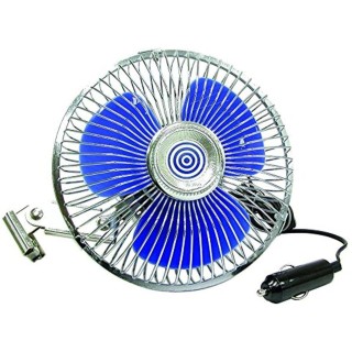4 - 12V CarPoint oscillerende metalen ventilator voor camper en boot vaste beugel