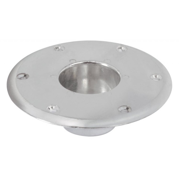 1 - Eingebaute Tischbeinstütze, Durchmesser 60 mm, Aluminium