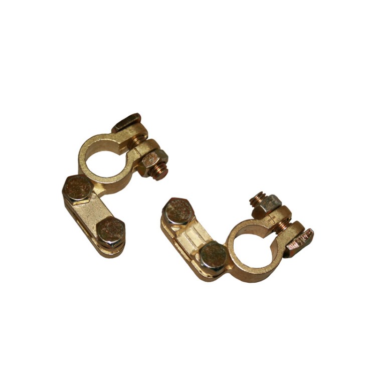 1 - Pair of Positive and Negative Battery Clamps for Car Camper