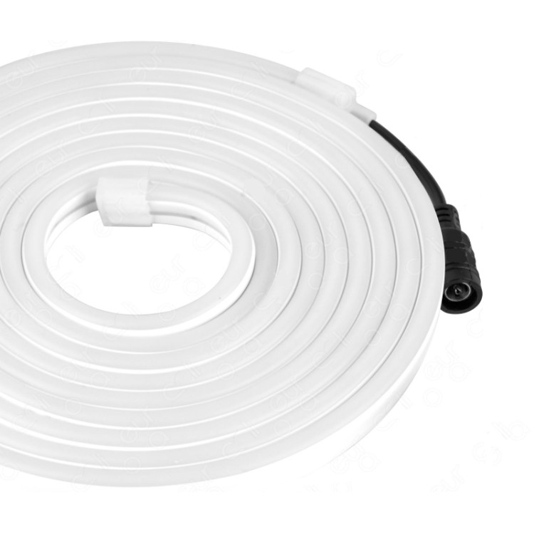 1 - KIT Striscia LED Silicon Neon 3m SMD2835 Luce Neutra Naturale per Interno ed Esterno IP65