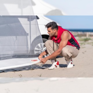 4 - Toldo para autocaravana Fiamma Sun View XL 300 perforado para privacidad 3m