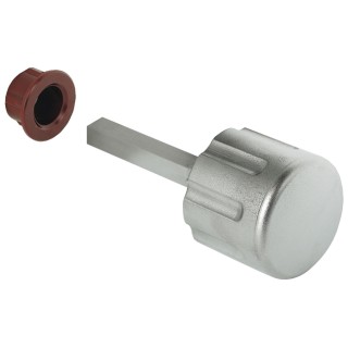 1 - Bouton pivotant avec anneau en nickel pour camping-car