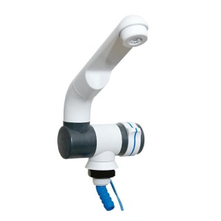 1 - Kompakter Barwig Automatik-Wasserhahn, Grau-Anthrazit-Schalter