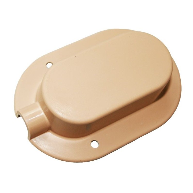 1 - Coperchio Passacavo Beige per Mobili Camper Caravan